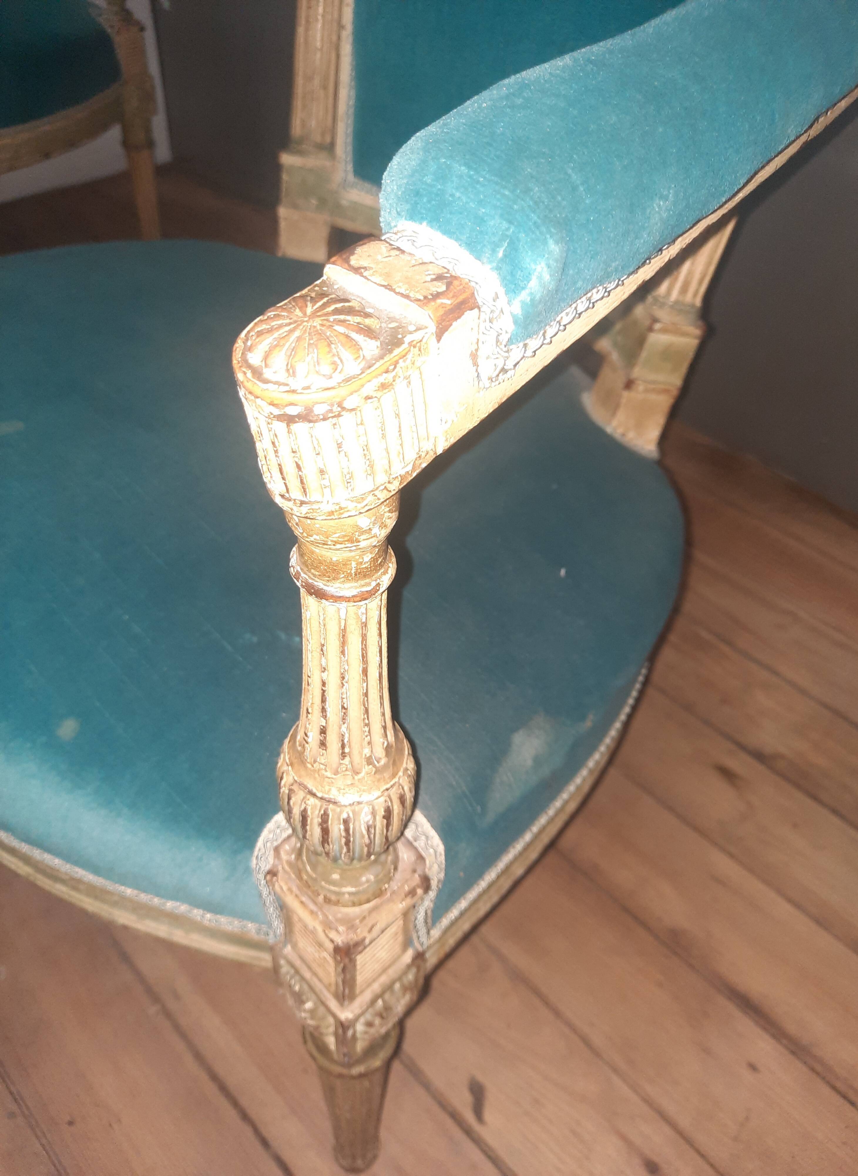 Pair of Directoire armchairs