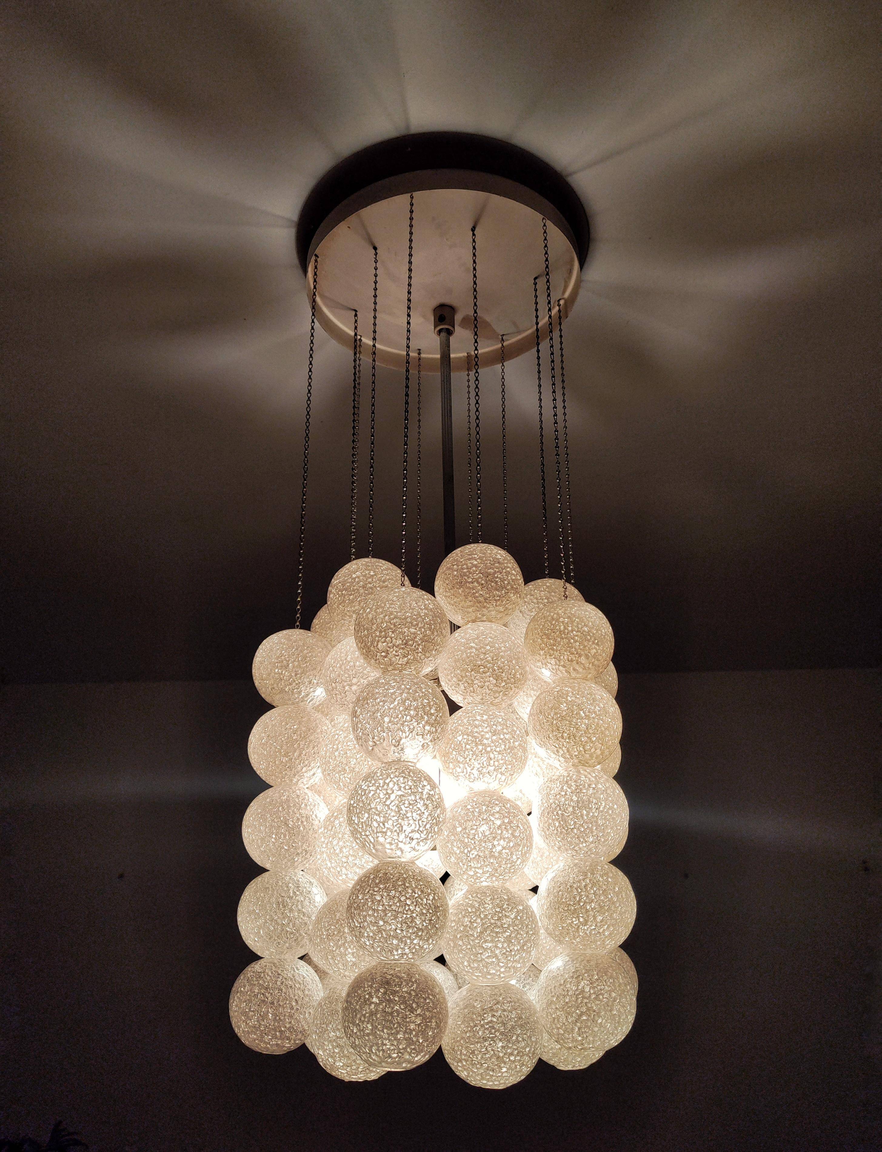 Minimalist Space Age suspension model Bubble by Napako from the 1970s.
