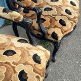 Paire de fauteuils à la reine laqués. Napoléon III, XIXe siècle