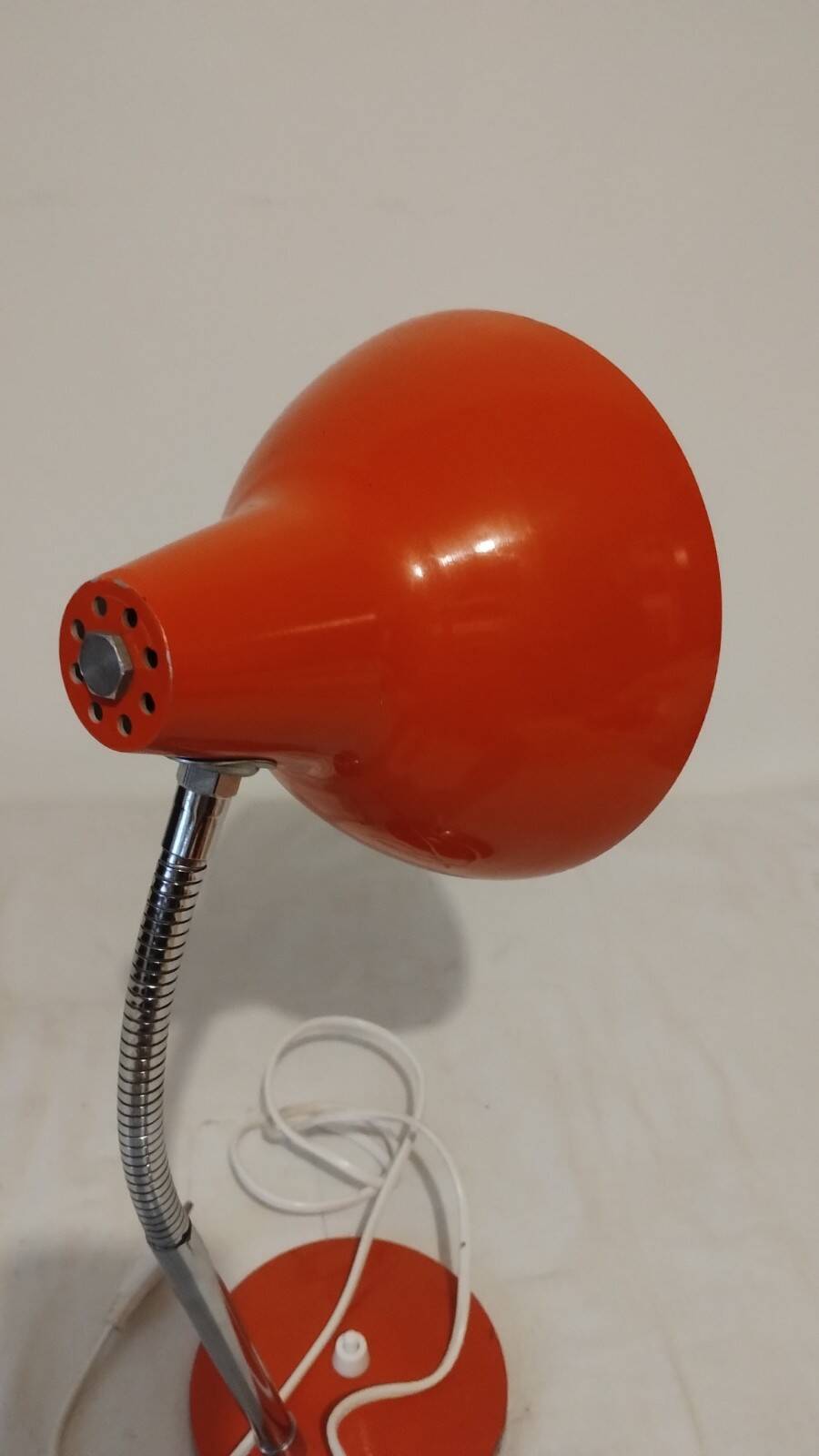 Orange bedside lamp from the 60s