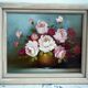 Pair of oils on canvas signed by Robert Cox, floral still lifes.