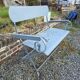 Banc de jardin ancien en fer forgé massif