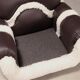 Pair of vintage armchairs in faux leather, foam, design, Italy, 1970s