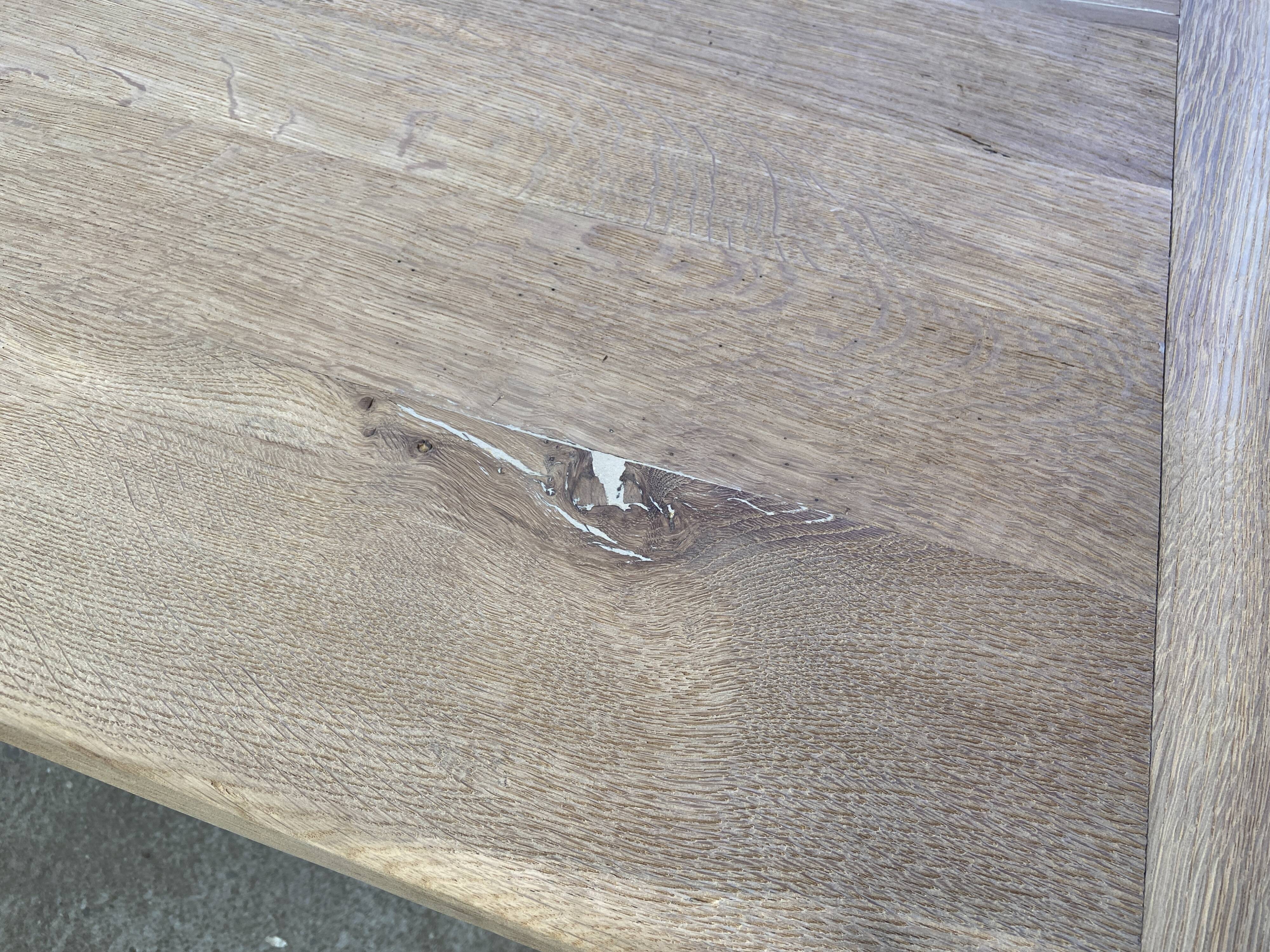 Large dining table monastery style raw natural oak