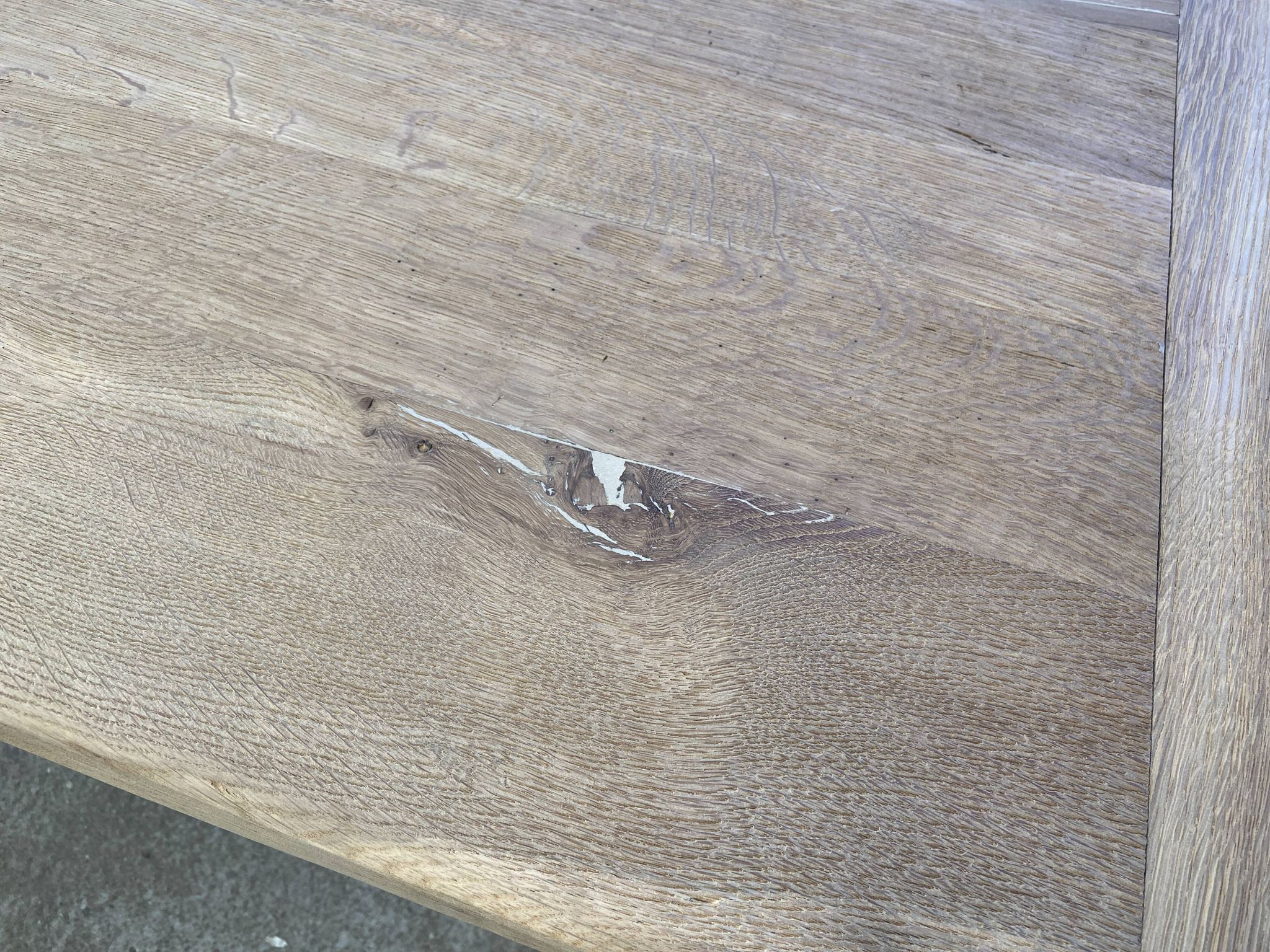 Large dining table monastery style raw natural oak