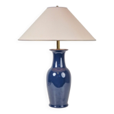 Lampe de table vintage en céramique et laiton, 1970