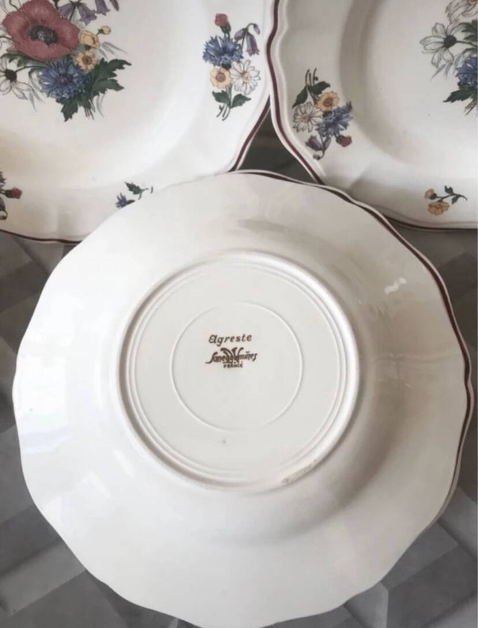 Assiettes creuses Agrest Sarreguemines