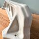 Large Art Deco wall shelf in white porcelain