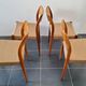 4 Scandinavian chairs by Niels Otto Møller, Danish design, 1950s, wood and rope