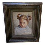Oil on canvas portrait