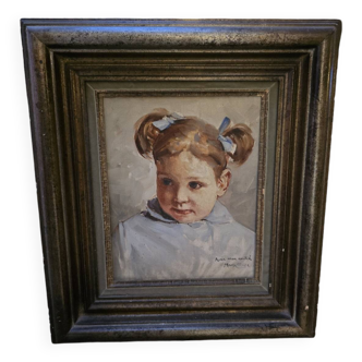 Oil on canvas portrait