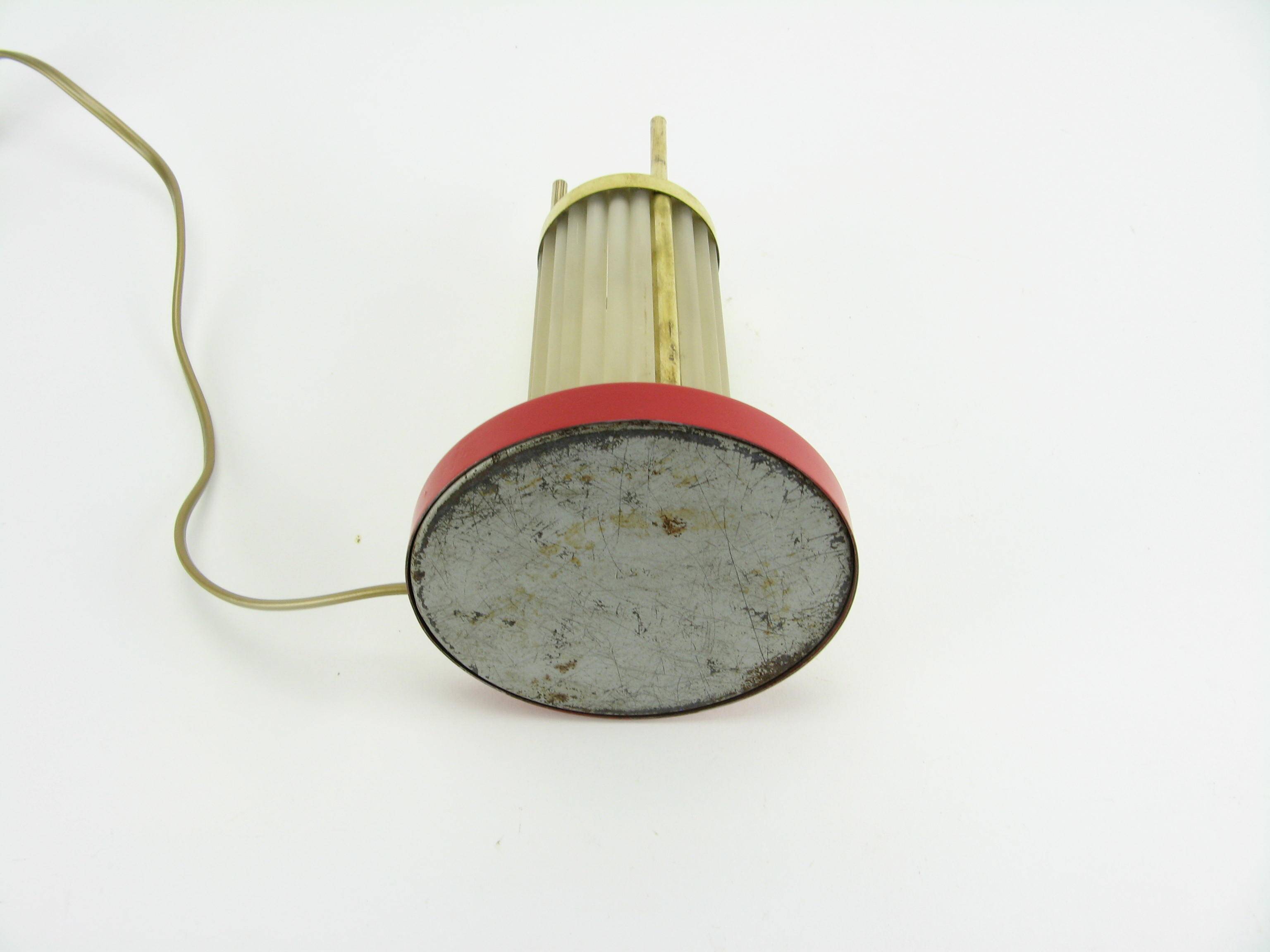 Art deco mushroom lamp made of glass, restored