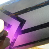 Covered cubist glass pot La Coupole Brasserie Paris 1930 signed Riecke