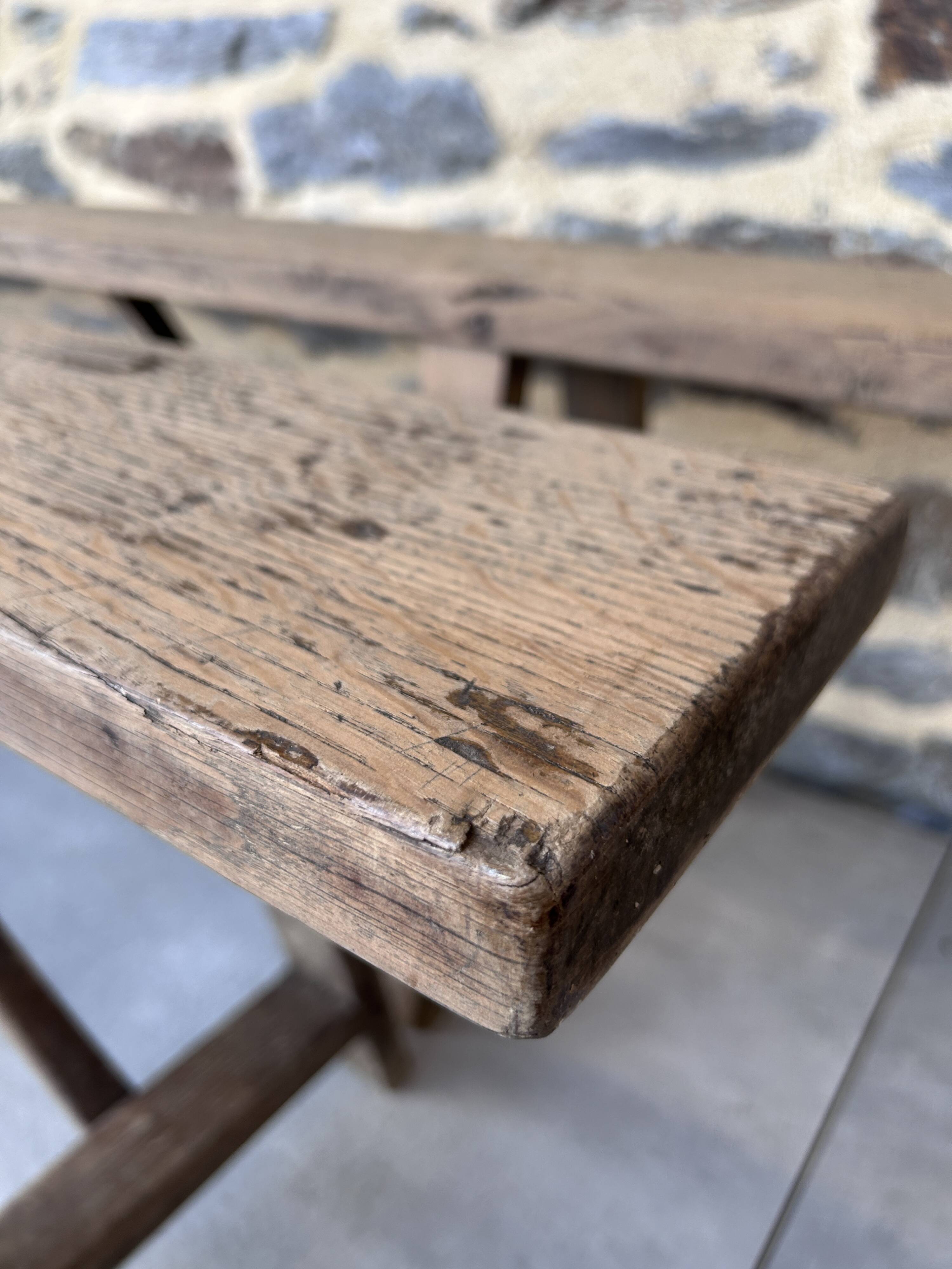 Pair of antique farm benches