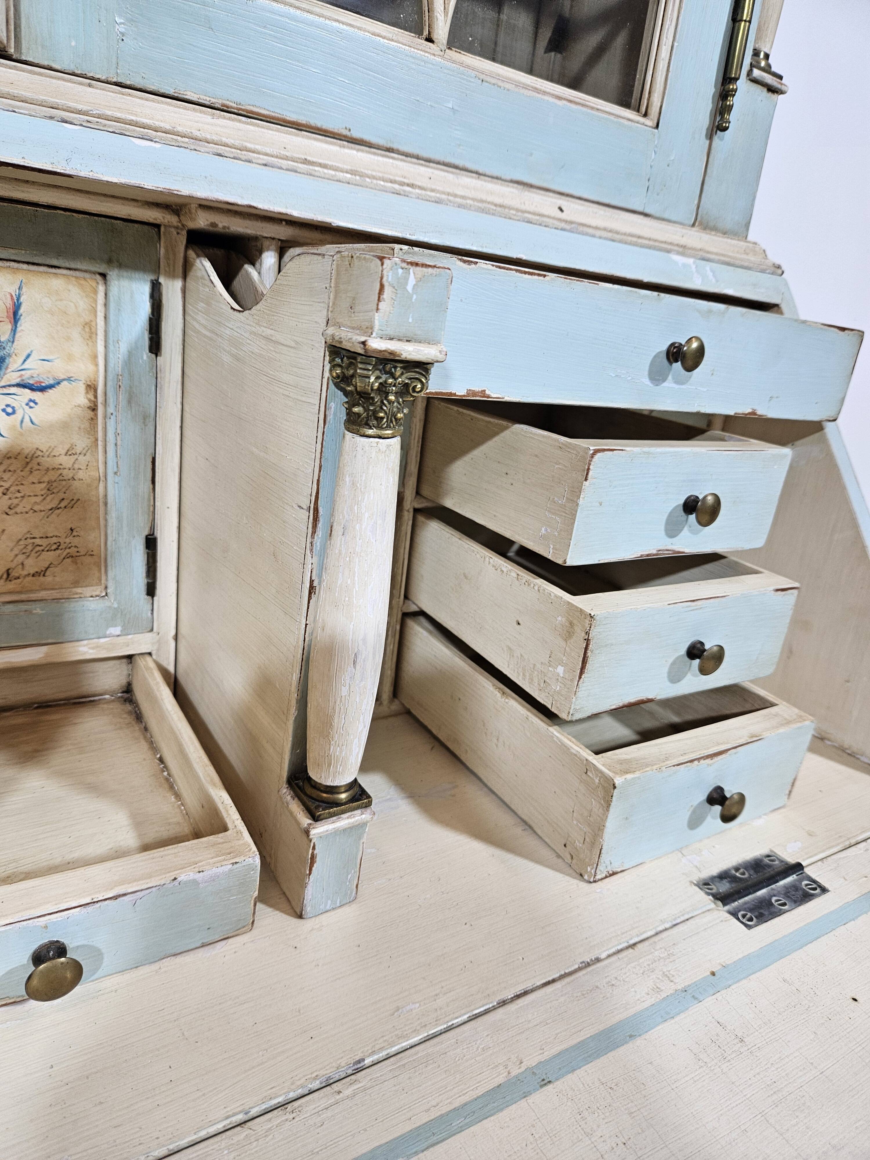 Secretary with a Biedermeier extension, Bookcase, first half of the 19th
