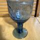 Set of 4 Stemmed Glasses Moulded Blue Marine Decor 1960s Vintage