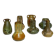 Set of 7 miniature stoneware vases, Denbac & Charles Greber, France, early 20th century
