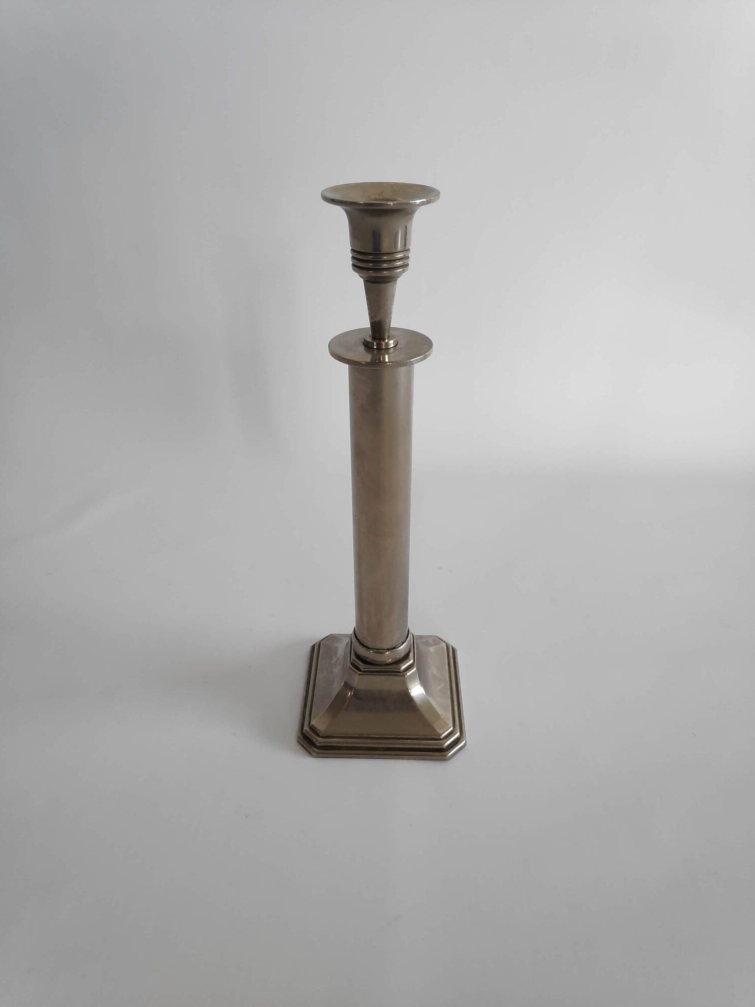 Bougeoir en métal argenté des années 60