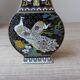 Vase pattern bird peacocks cloisonné asian decoration