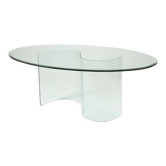 Table à manger en verre vintage