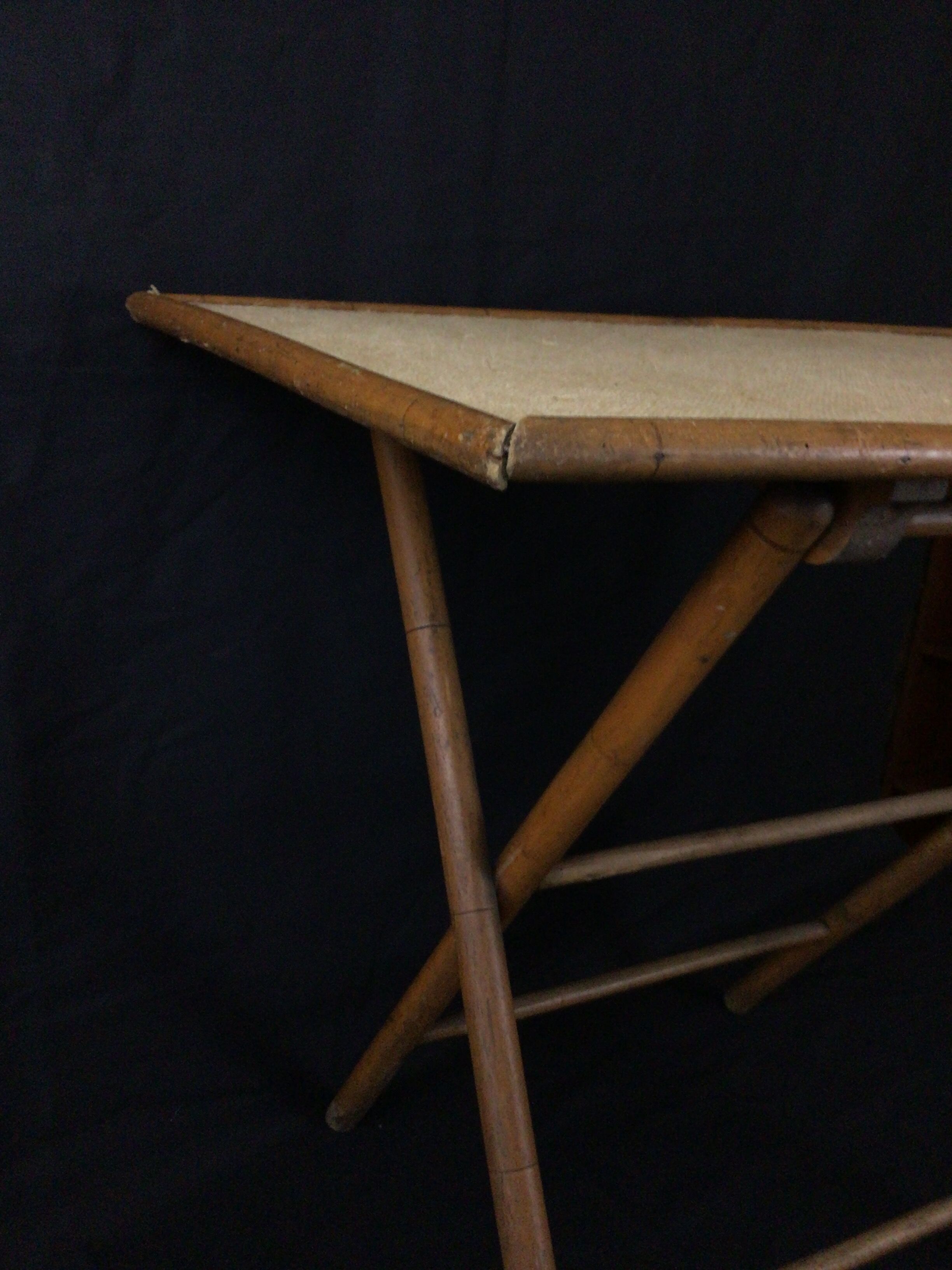 Folding wooden table bamboo way