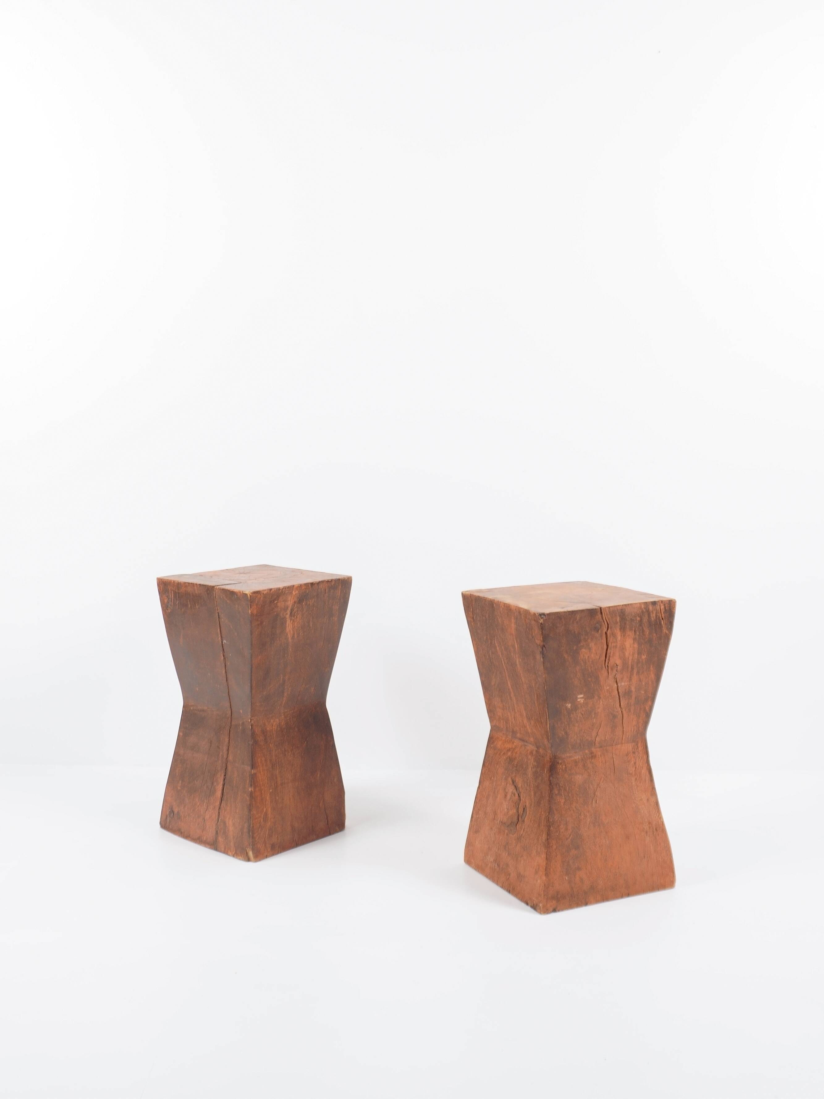 Pair of side tables from around 1950 in the style of Christian Liaigre.