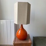 Lampe en céramique orange