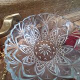 7 vintage chiseled glass cups