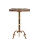 Table d'appoint en bois marqueté italien des années 1950, style mid-century modern.