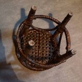 Mini old rattan stool