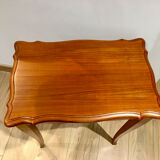 Duo de tables en merisier massif style Louis XV