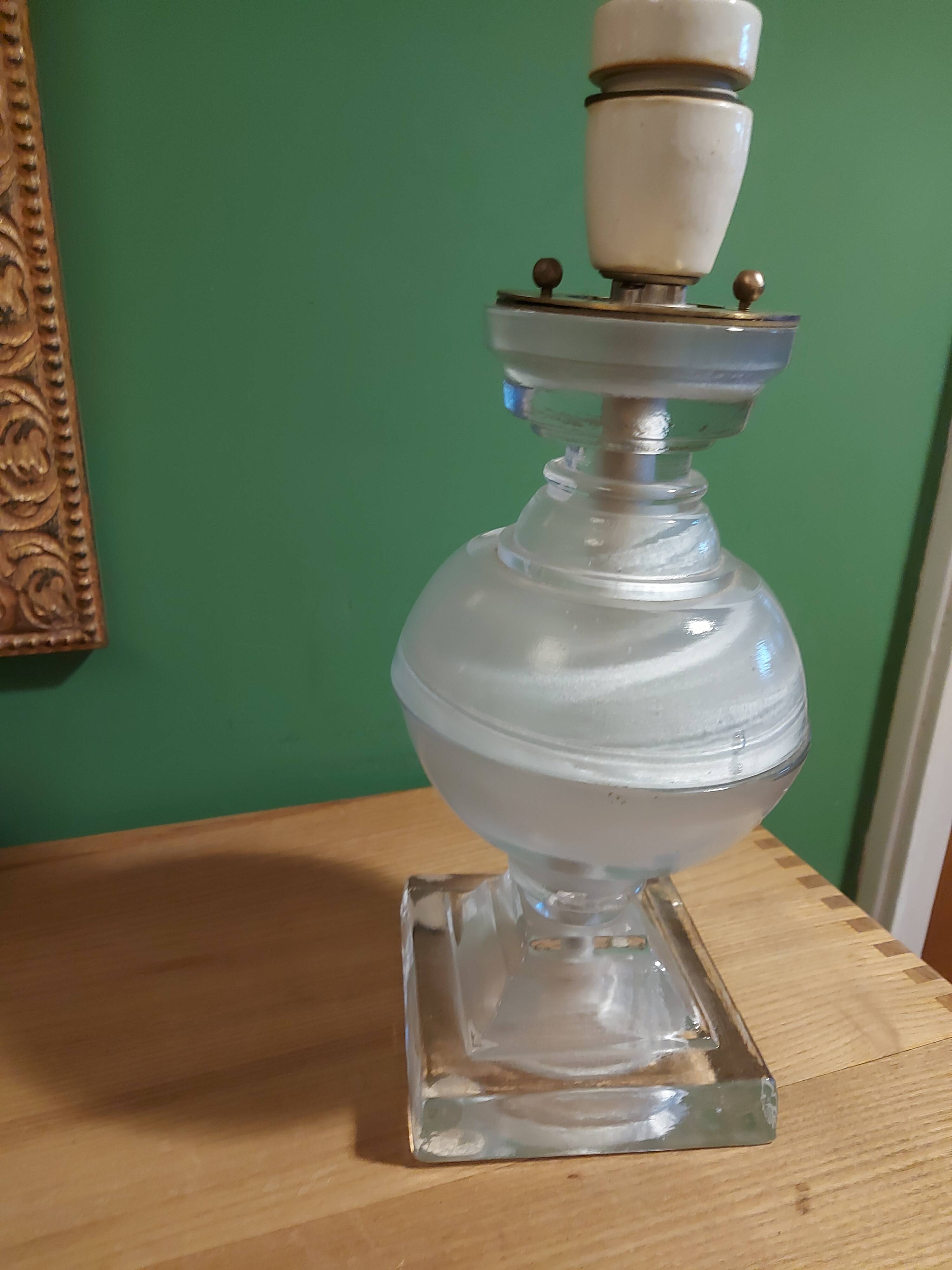 Lamp bases in blown glass, molded, Medici, baluster