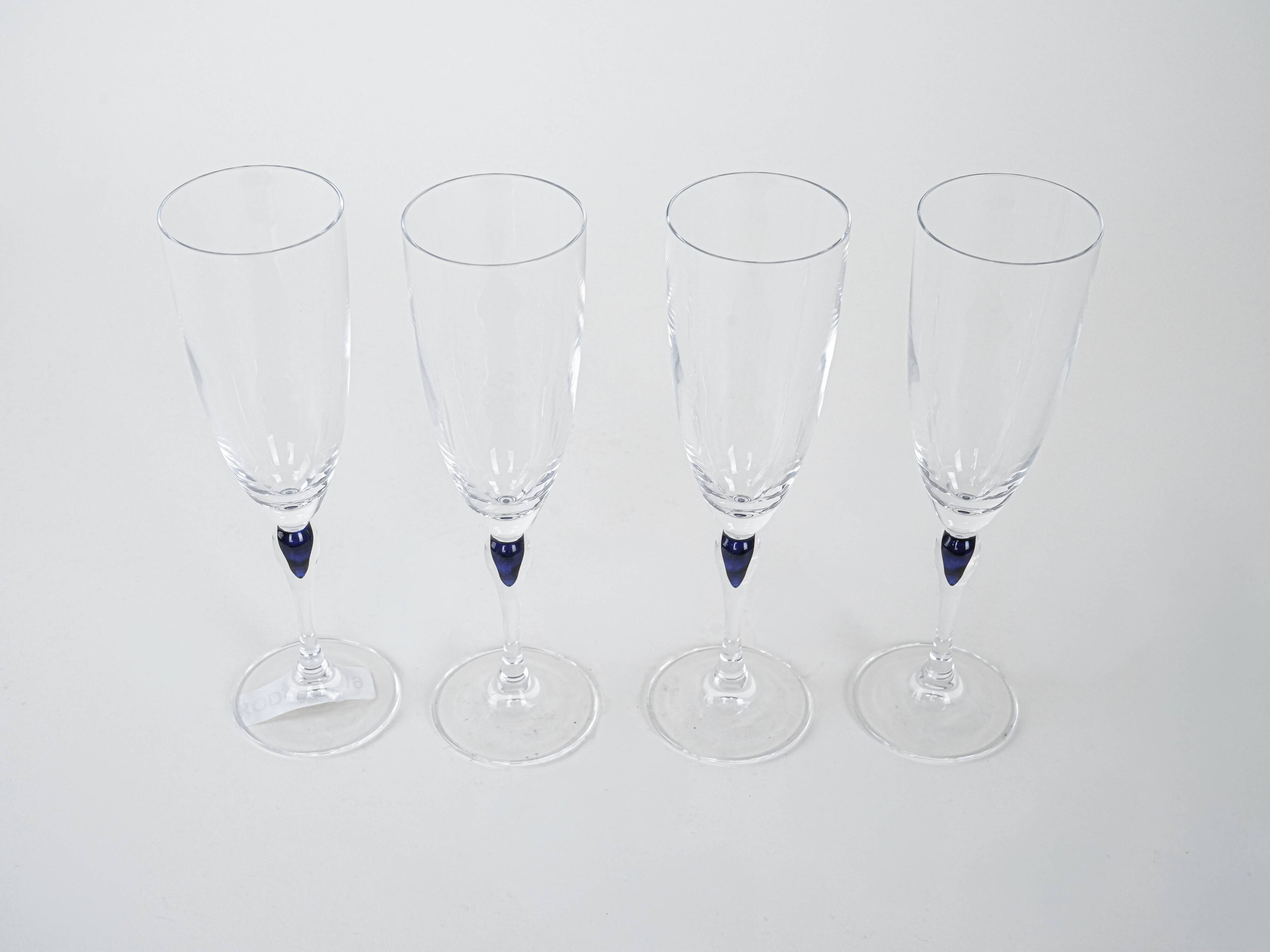 Set of four glasses, Danish design, 1970s, made in Denmark