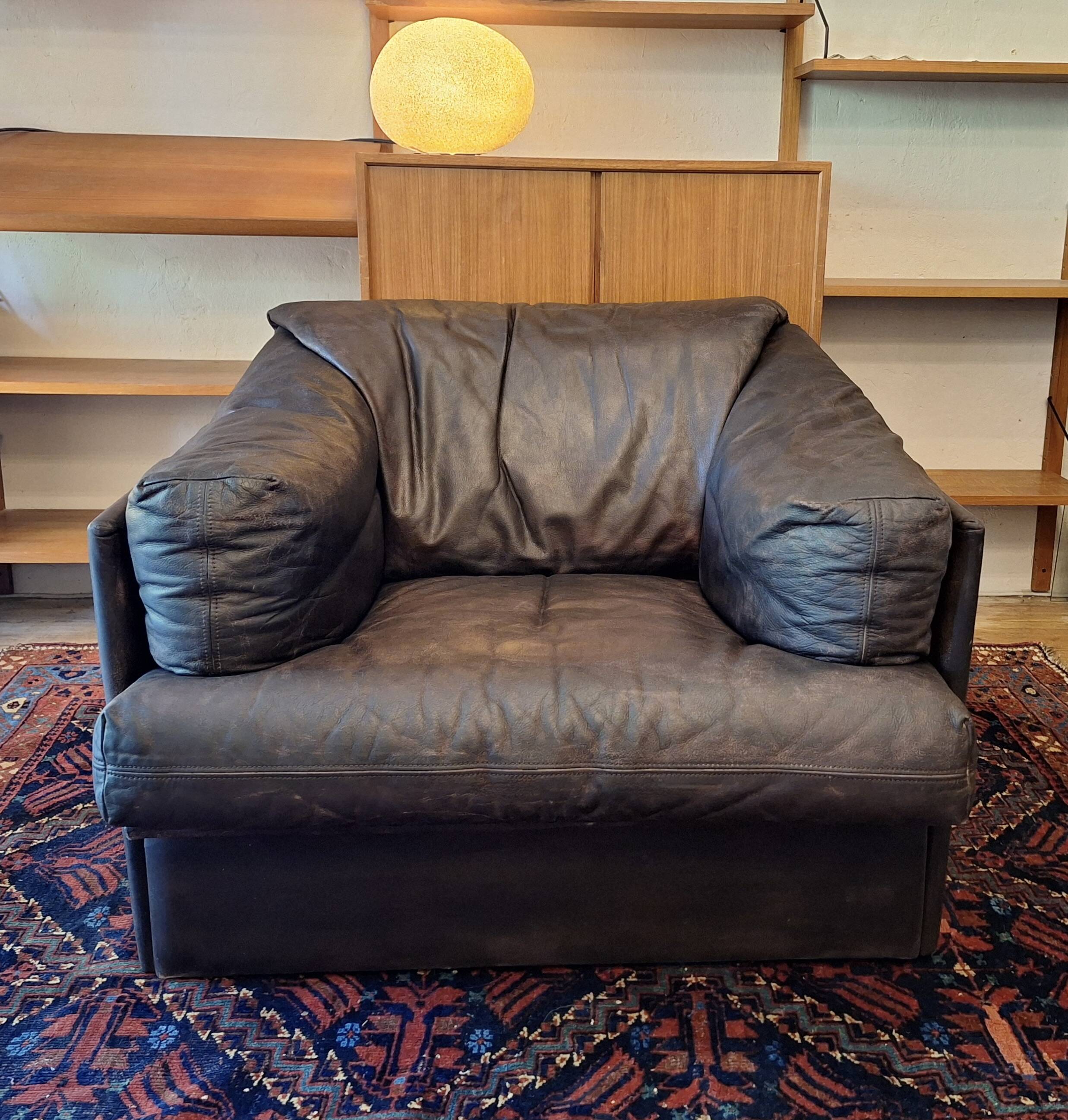 Niels Eilersen lounge chair in leather, 1960s