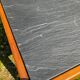 Solid oak and slate coffee table from the 50s-60s