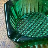 Luminarc vintage green glass ashtray