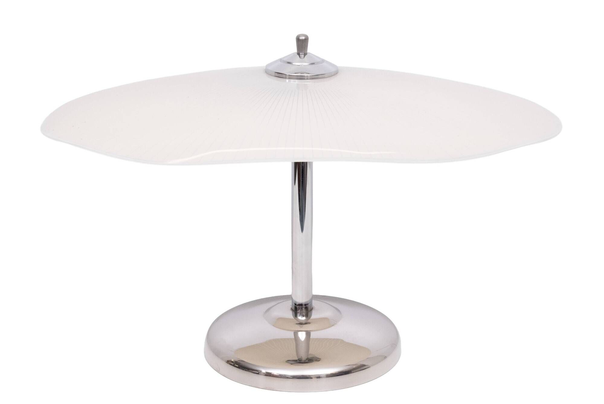 Art Deco style Table Lamp Large Oval Glass shades Germany