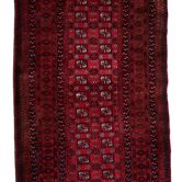 Handmade vintage Afghan Ersari runner 108cm x 282cm, 1960s