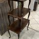 Set of 3 rustic nesting coffee tables in Louis XV style from 1950.