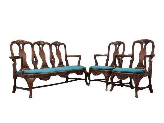 Ensemble de salon, style : Chippendale, années 1970, production : Danemark