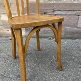 4 chairs bistro Baumann curved wood 1960