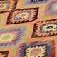 Turkish Kilim Yuruk Vintage 206x315 cm Geometric Orange and Red