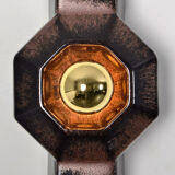 Space Age Ceramic Fat Lava Wall Lamp from Pan, 1970s