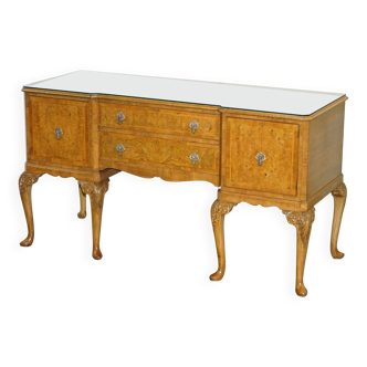 Buffet Breakfront in Burr Walnut Art Deco Denby & Spinks Leeds