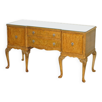 Buffet Breakfront in Burr Walnut Art Deco Denby & Spinks Leeds