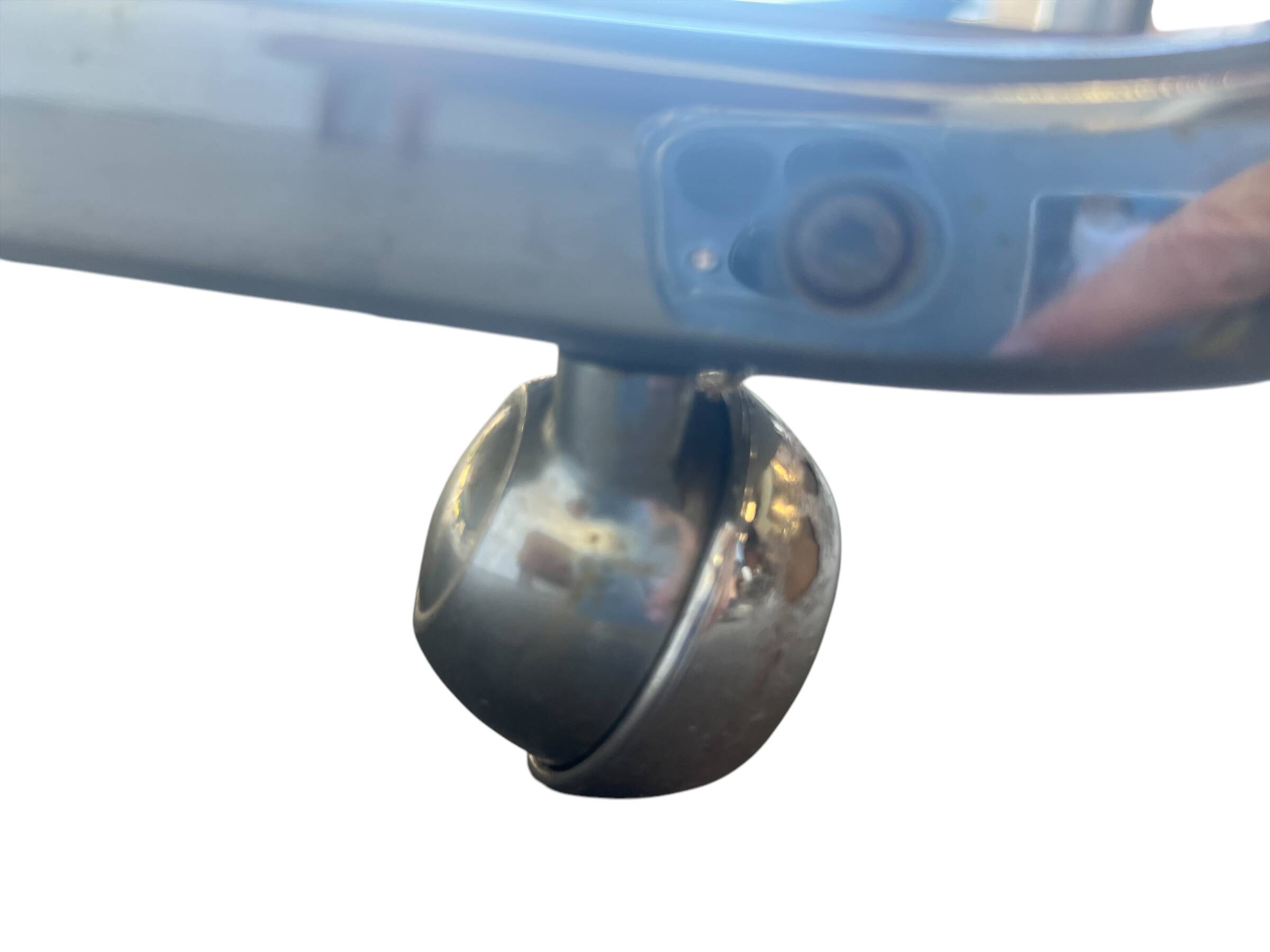 vintage chrome side table/bar cart with glass