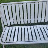 Slatted and folding garden bench