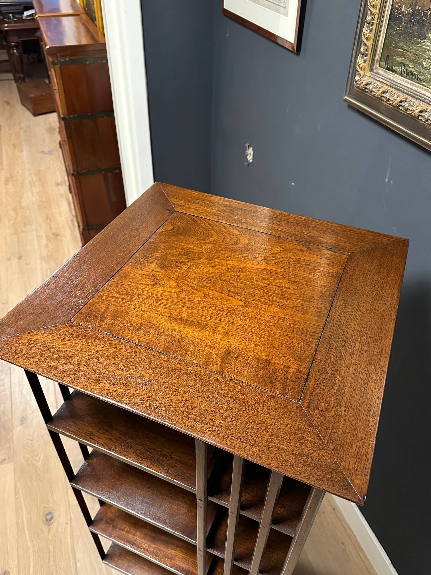 Antique revolving bookcase