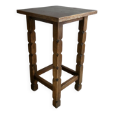 Wooden stool with carved legs, Folk Art