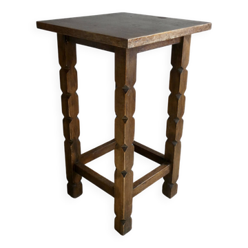 Wooden stool with carved legs, Folk Art